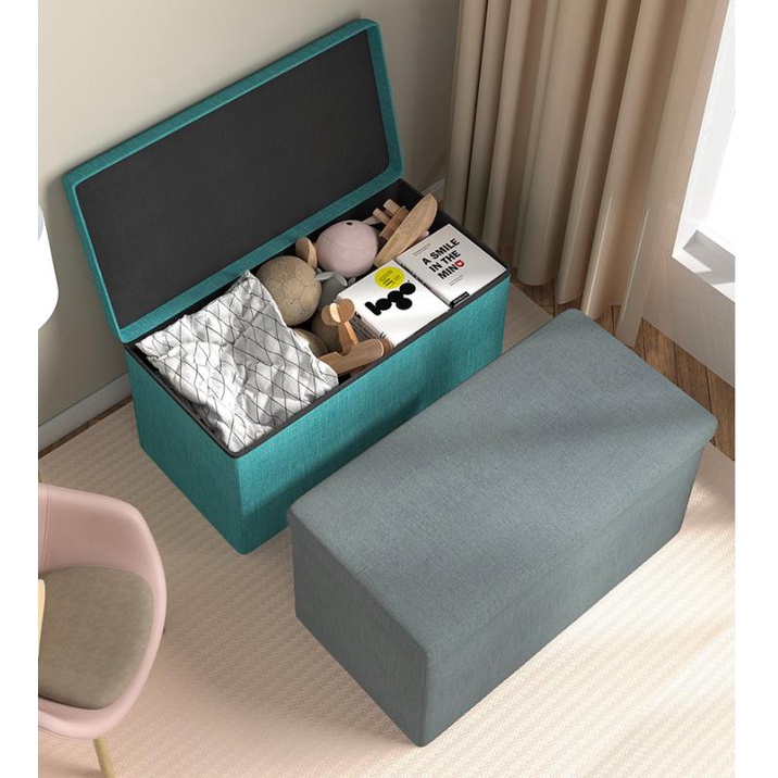 Ghế đôn dài đa năng 76*38*38 kiêm ghế hộp đựng đồ có thể gấp gọn tiếp kiệm diện tích dành cho văn phòng chung cư