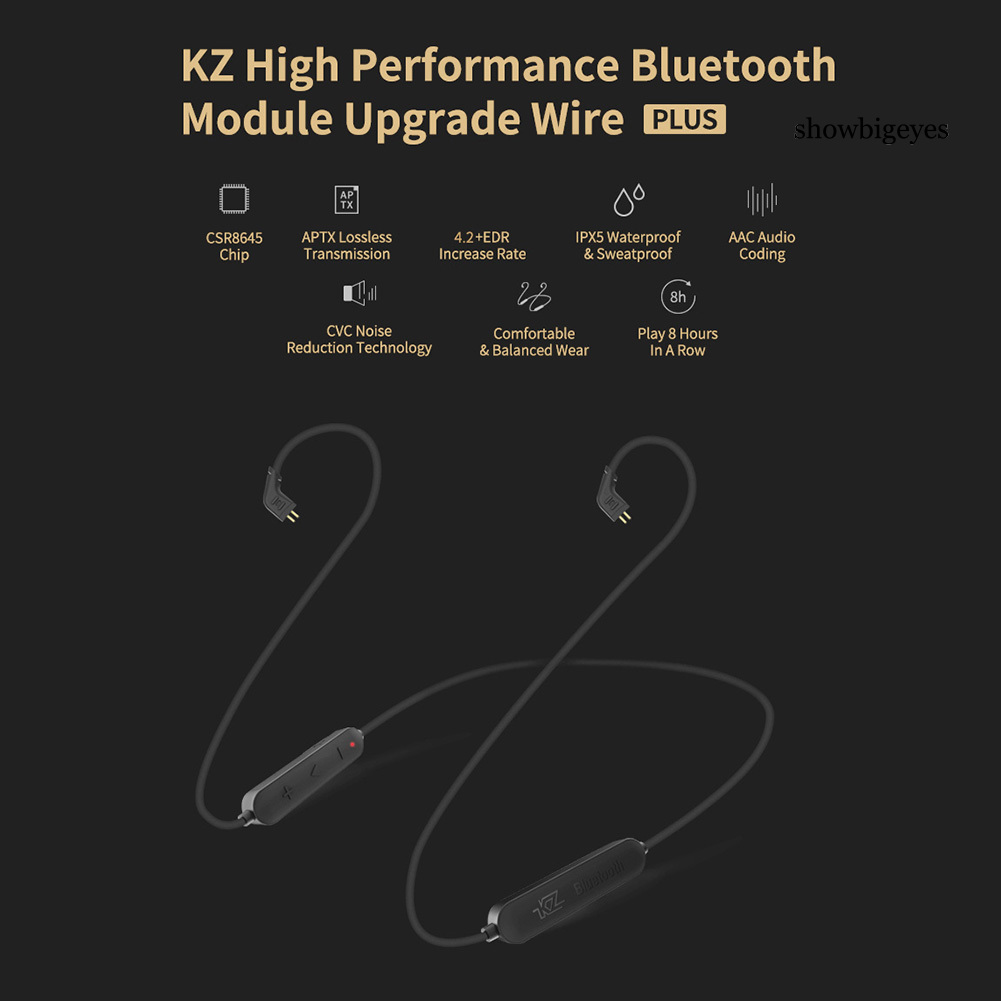 Dây Cáp Tai Nghe Bluetooth 2pin / Mmcx Cho Kz-Zs5 / Zs6 / Zsa / Zst / Zsn / Zs10