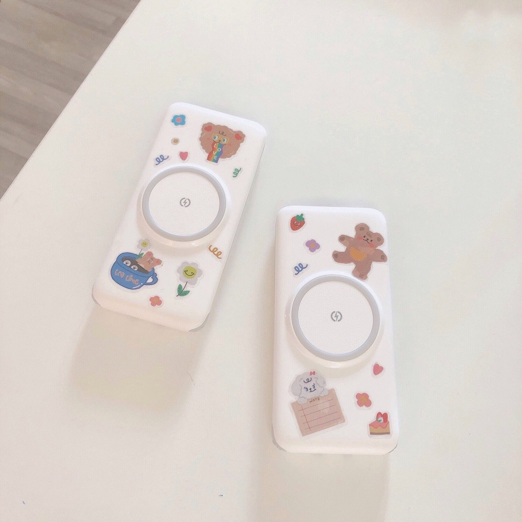 Sạc dự phòng kiêm sạc ko dây dung lượng 10000mAh,20000mAh tích hợp sẵn cổng /cáp sạc