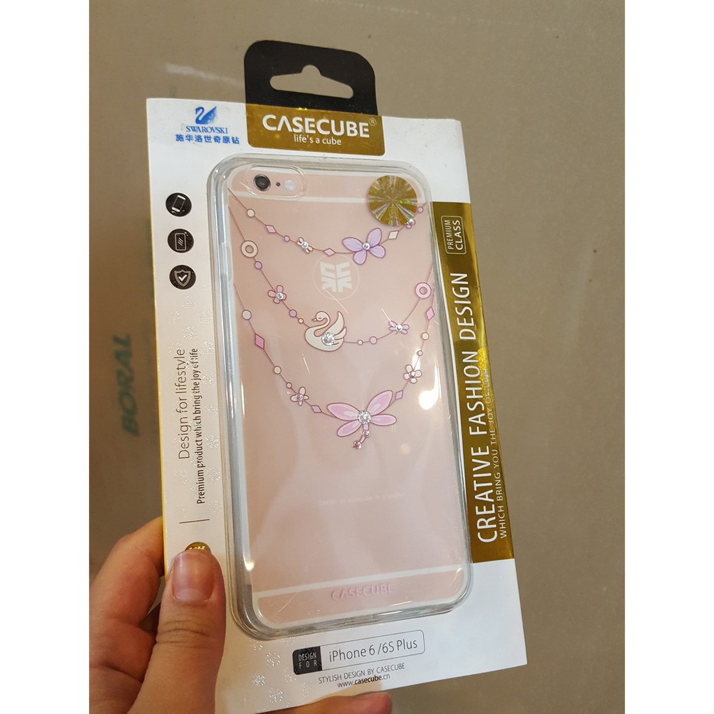 Ốp trong hoa đá Swarovski Iphone 6 hiệu Casecube - Huco Việt Nam