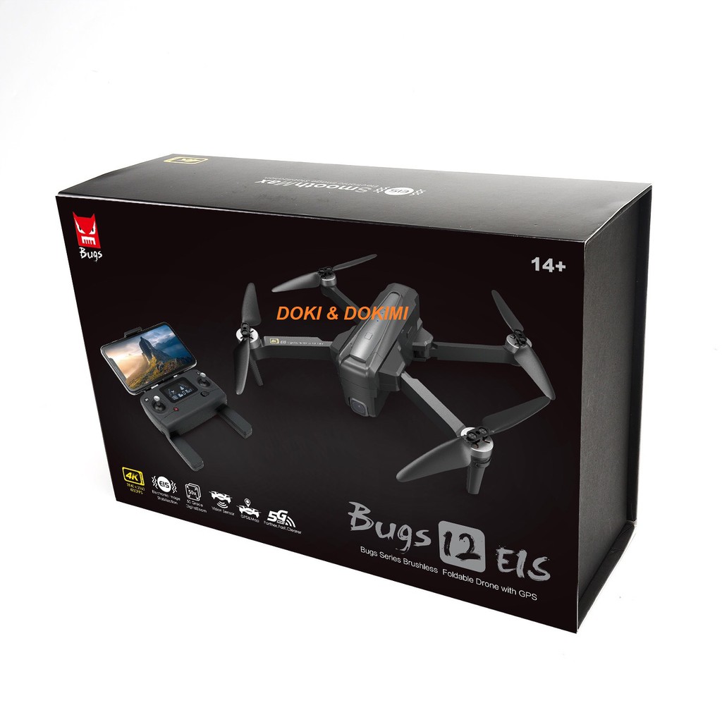 Flycam Bugs 12 EIS Gấp Gọn Camera 4K chống rung điện tử