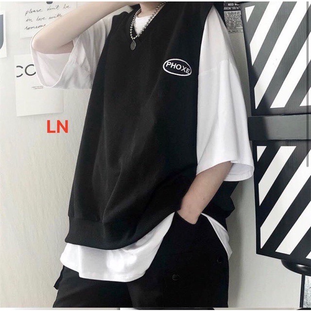 Áo thun Gile nữ Phoxe form rộng - áo gile Ulzzang nữ dáng rộng SIÊU HOT