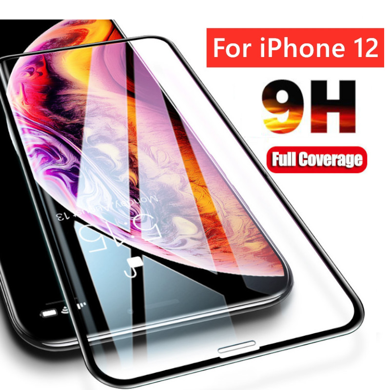 Kính Cường Lực Bảo Vệ Màn Hình Điện Thoại iPhone 12 Pro Max 12 Mini 11 Pro Max SE 2020 6 6S 7 8 Plus 9H Tempered Glass Full Cover Phone Screen Protector