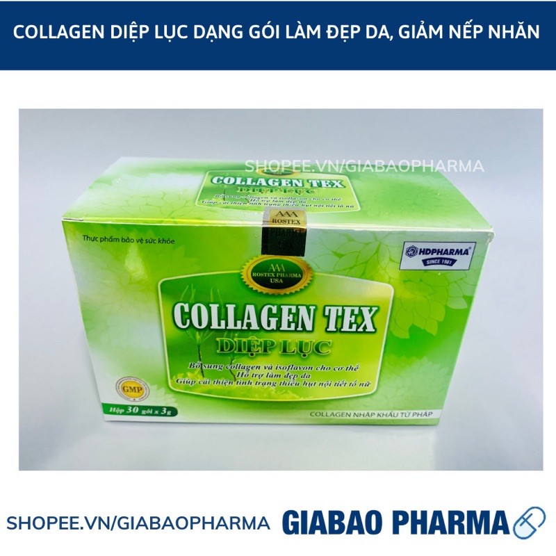Collagen Diệp Lục dạng gói hỗ trợ làm đẹp da, cải thiện nếp nhăn-Hộp 30 gói | Thế Giới Skin Care