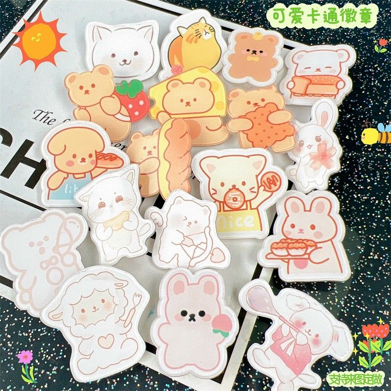 Pin cài balo huy hiệu mẫu mới dễ thương hoạt hình