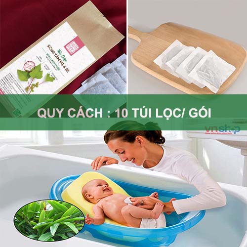 Thảo dược xông tắm mẹ và bé túi lọc hỗ trợ giảm rôm sảy mẩn ngứa giúp da bé mềm mại phục hồi cơ thể mẹ sau sinh