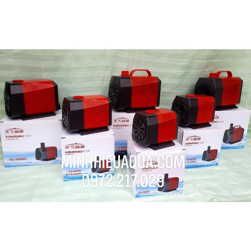 Máy bơm Gecai TX cho hồ cá, TX-1000, lưu lượng 1500l/h, Bảo hành 9 tháng