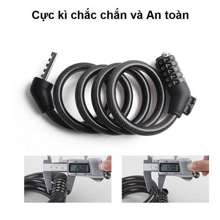 Khóa Dây Xe Chống Trộm 5 Số Cao Cấp Zoli Chính Hãng