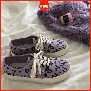 Giày Thể Thao Màu Tím Phối Họa Tiết Độc Đáo Phong Cách Hàn Quốc Thời Trang Cho Nữ Cỡ 35 - 40