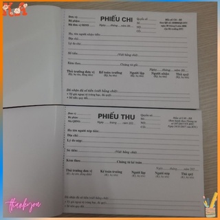 Phiếu thu, Phiếu chi 2 liên A5 100 tờ/quyển