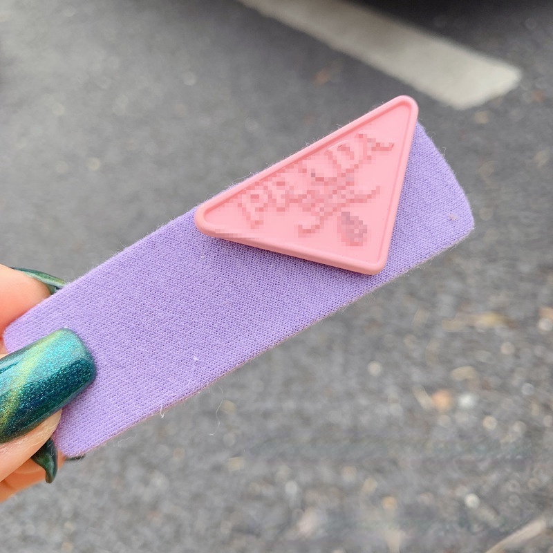 Kẹp tóc vải hình tam giác màu sắc ngọt ngào đáng yêu cho nữ