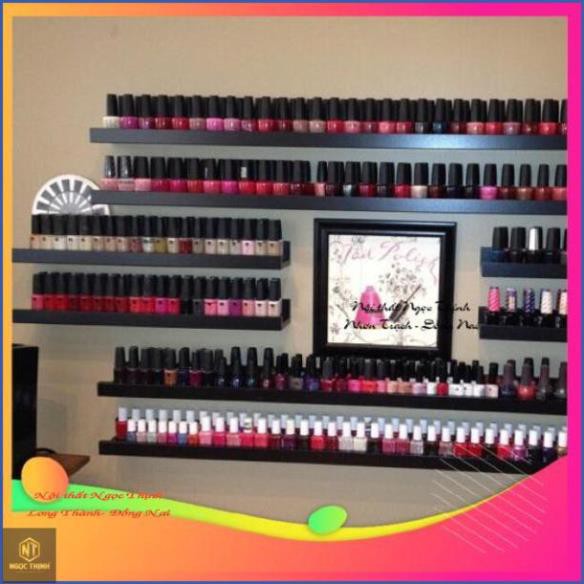 Kệ Gỗ Nail treo tường - Kệ để sơn móng tay gỗ lõi xanh chống ẩm (như hình) chọn mầu Nội Thất Ngọc Thịnh Đồng Nai
