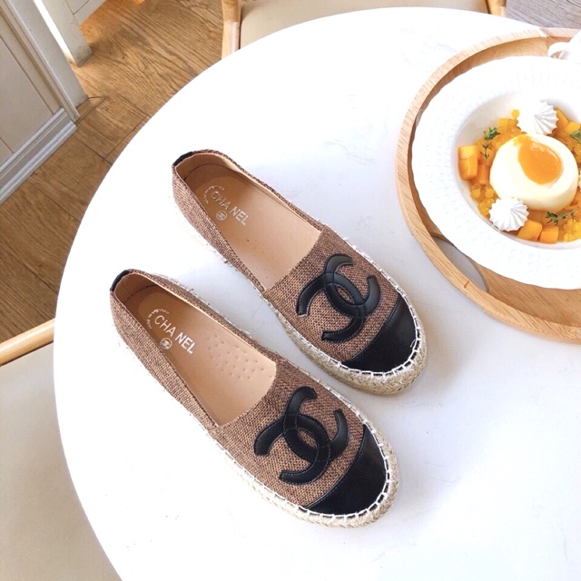 Slip-On Đế cói Màu Nâu