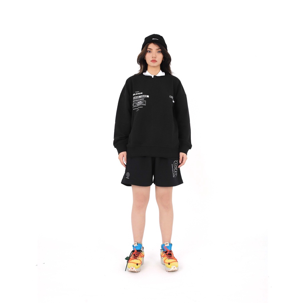 Áo nỉ tay dài BLVCK Portrait artwork v2 - Màu đen