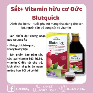 Sắt + Vitamin hữu cơ Blutquick Đức 250ml - Gerbaby