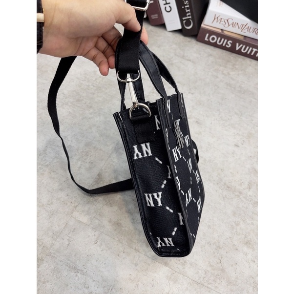 Túi rút  MLB, túi đeo chéo ny MONOGRAM MINI BUCKET BAG BLACK