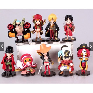 Mô Hình Nhân Vật One Piece Team Luffy Chibi 9 con