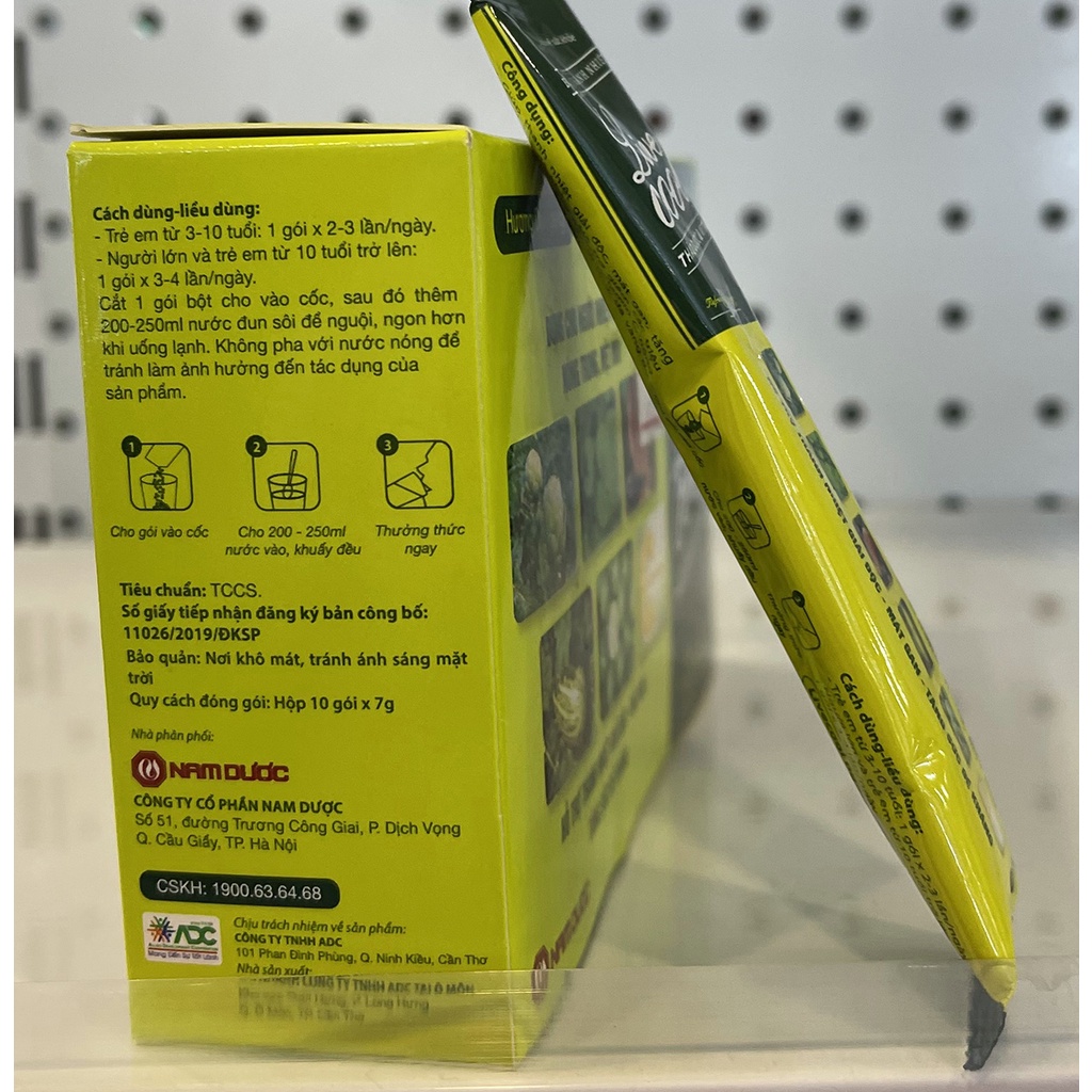 Bột sủi thanh nhiệt Livecool Nam Dược hỗ trợ thanh nhiệt, mát gan hương dưa gang  hộp 10 gói