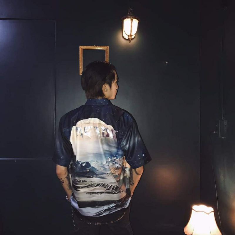 Áo Sơ Mi Tay Ngắn Unisex Cổ Bẻ Phong Cách Hàn Quốc Freesize