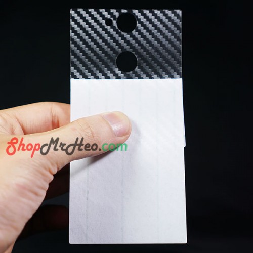 Bộ 3 Dán Skin Mặt Sau Lưng 3D Carbon Sony XA2