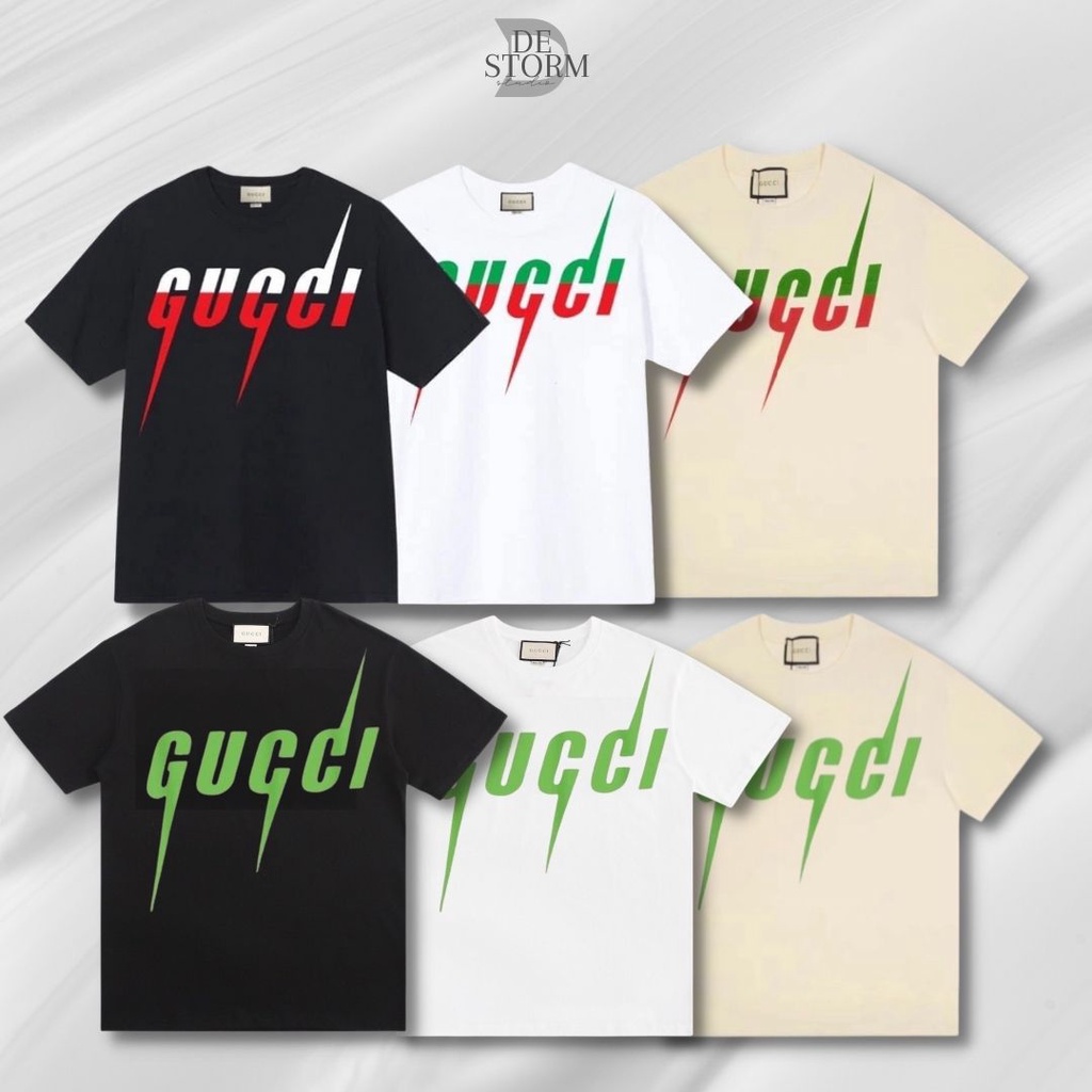 Áo Thun Gucci blade Cotton 2 Chiều Cao Cấp, Áo unisex nam nữ tay lỡ cao cấp cổ tròn - De Storm