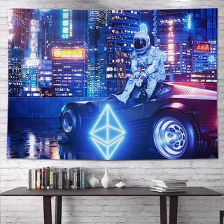 Tranh vải treo tường 3d vũ trụ-phi hành gia