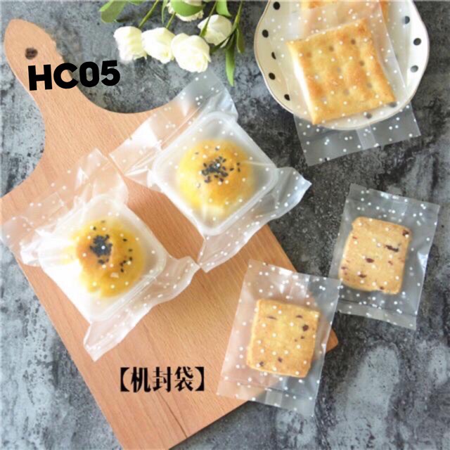 Túi đựng bánh quy/cookie/ trà hoa Chấm Bi HC05 (100c)