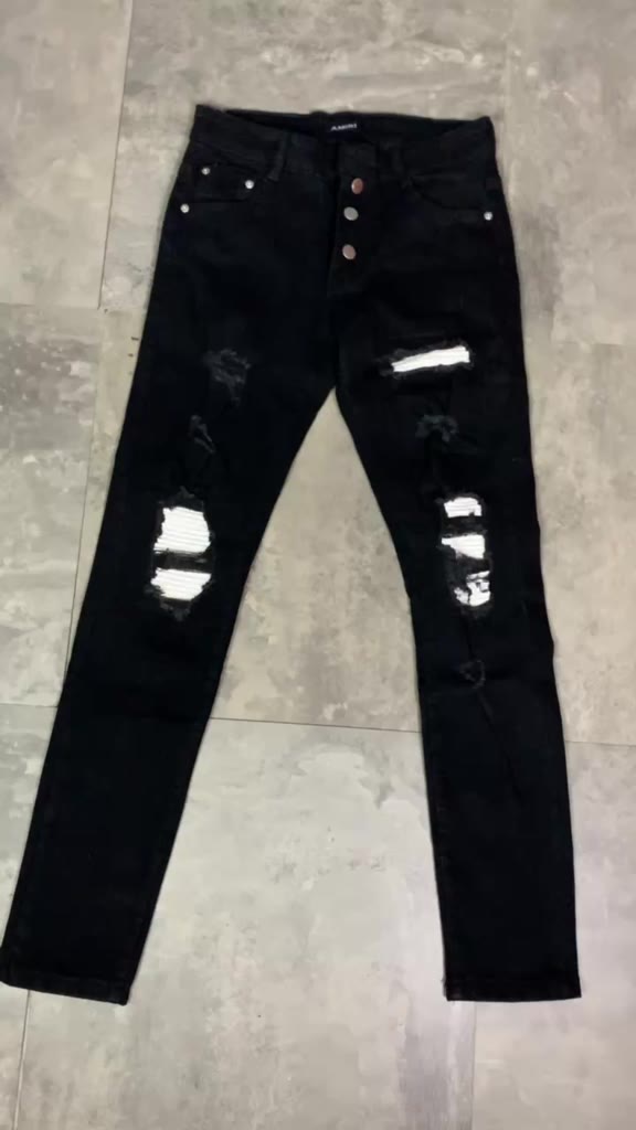 Quần vá trắng da nhăn , quần jean nam rách gối | BigBuy360 - bigbuy360.vn