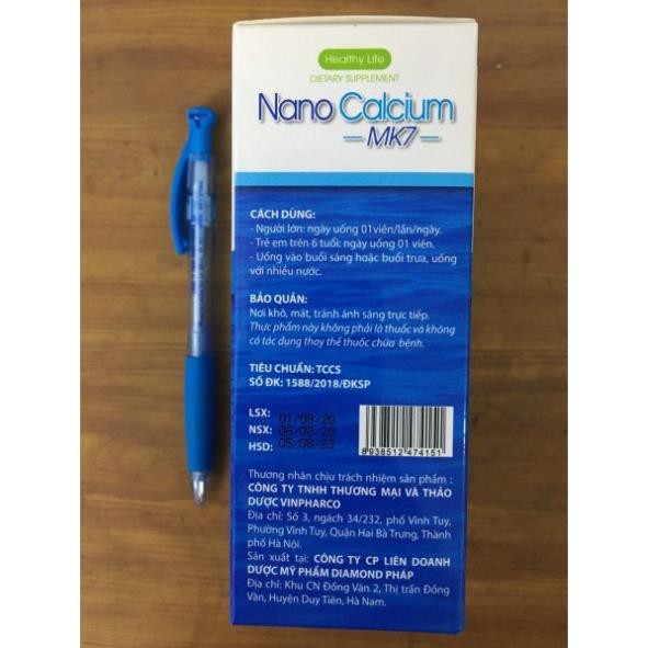 NANO CALCIUM MK7 - viên uống bổ sung canxi cho mọi lứa tuổi