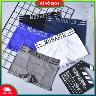 quần lót nam  boxer quần sịp đùi MUNAFIE Dệt Kim cao cấp MN01 (MỖI QUẦN 1 TÚI ZÍP)
