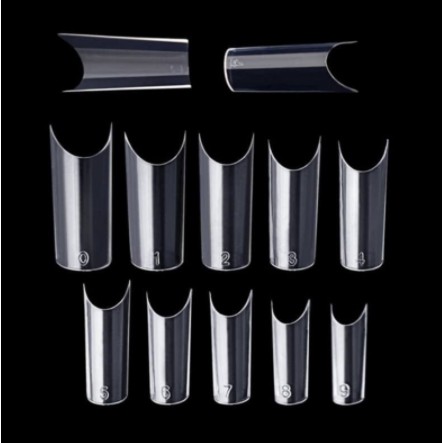 Móng nối phom tre - móng trúc - móng tip tre nối móng đắp gel - đắp bột 500 móng màu đục trong lấy ngẫu nhiên