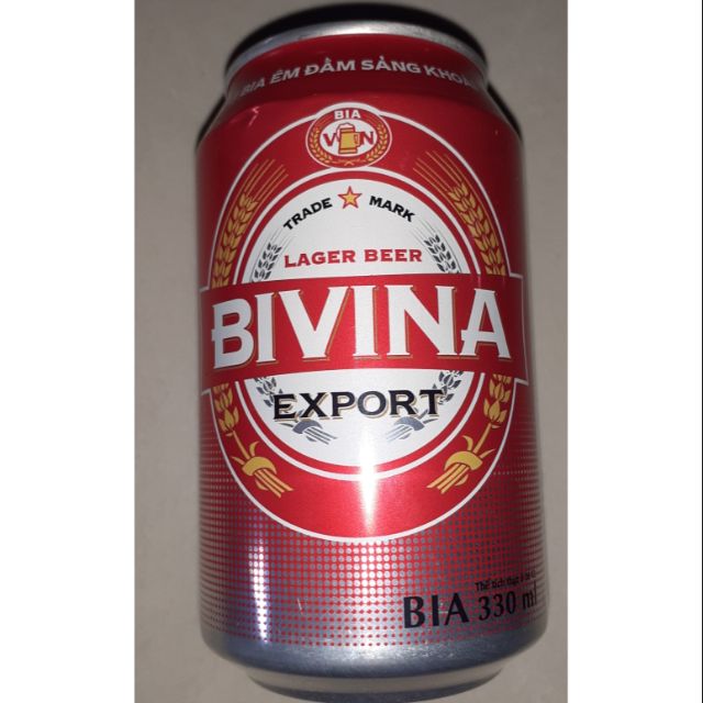 Bia lon BIVINA đỏ 330ml (4.3%)