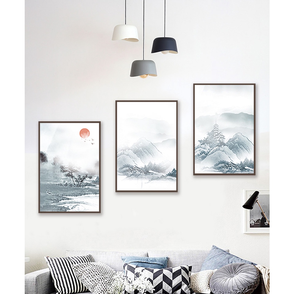 In hình ép gỗ Laminate TRANH TRUNG QUỐC - Mẫu 13 (3 HCN 3x20x30, 3x30x40, 3x40x60). In ảnh theo yêu cầu