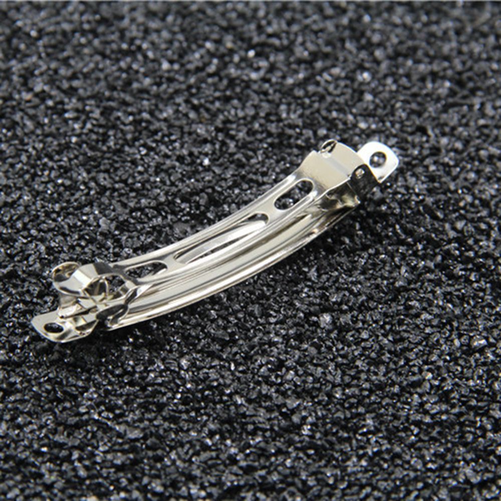 Set 20 kẹp tóc lò xo bằng kim loại 50mm tự làm kẹp nơ kiểu Pháp cho bé gái