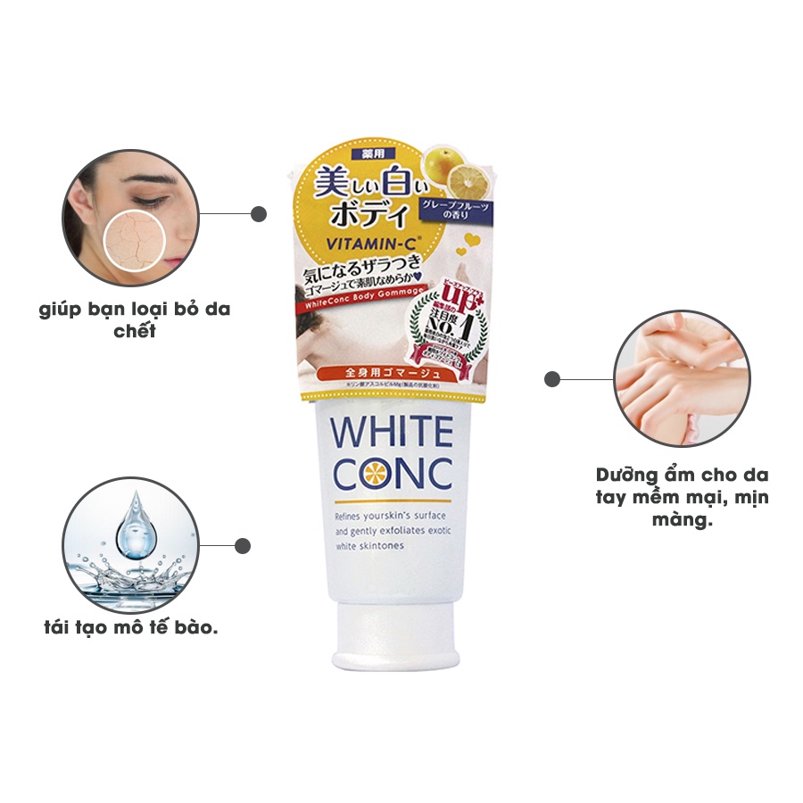 [Tẩy Tế Bào Chết] White Conc Làm Sáng Da Toàn Thân 180g