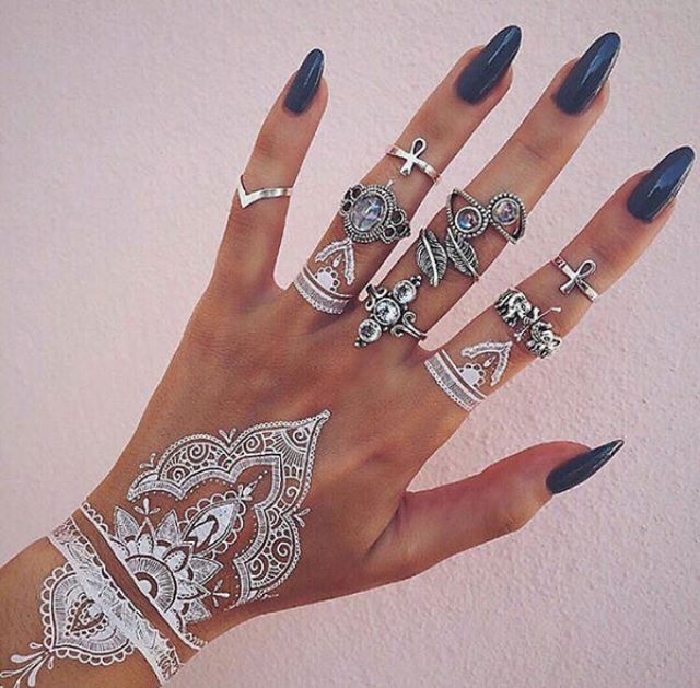 Mực xăm henna màu trắng