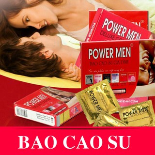 Tuỳ chọn - 2 hộp 24 chiếc hoặc 4 hộp 48 chiếc - bao cao su powermen gia đình chiếc siêu mỏng