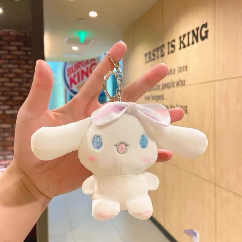 Móc khóa hình chú cún cinnamoroll tai to nhồi bông xinh xắn