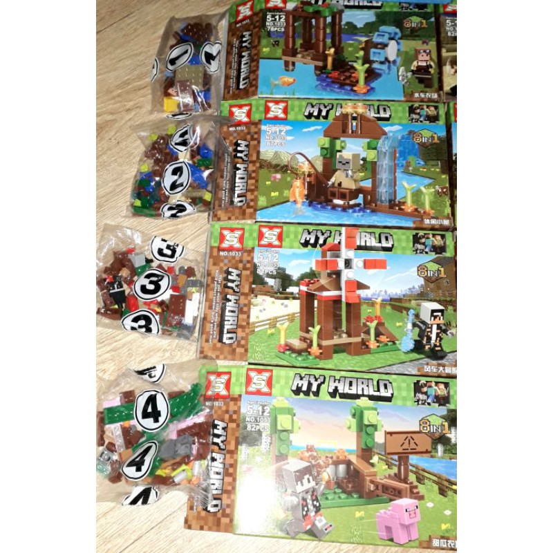 Lắp ráp 1 hộp LegoMinecraff My Word 1033 có nhiều chi tiết bằng nhựa ABS rất đẹp