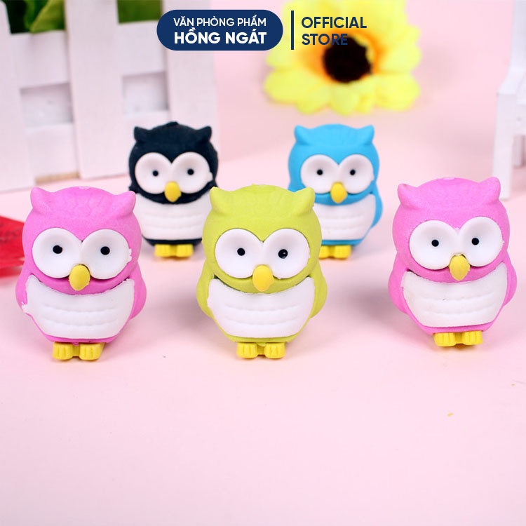 Tẩy bút chì hình cú mèo, đồ dùng học tập dễ thương cute giá rẻ làm quà tặng học sinh văn phòng phẩm T07