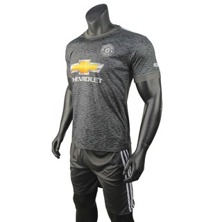 ⚡Quần Áo Đá Bóng CLB MU ⚡ Màu Đen Sân Khách Mùa Giải 2020-2021 Form thon, Thấm Hút Mồ Hôi Tốt - Hapisport