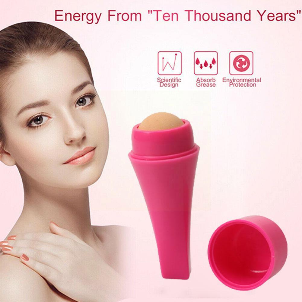 [Hàng mới về] Thanh lăn thấm hút dầu nhờn vùng chữ T màu sắc ngẫu nhiên từ đá núi lửa tự nhiên cho mặt
