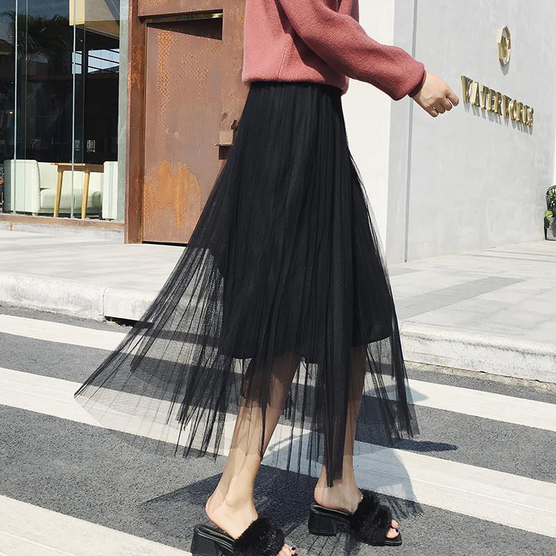 Chân Váy Lưới Tutu chữ A công sở skirt 1769 diệu shop