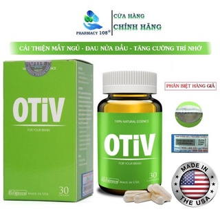 Viên uống OTIV ✅CHÍNH HÃNG✅ Cải Thiện Mất Ngủ Đau Nửa Đầu Tăng Cường Trí Nhớ 30 viên