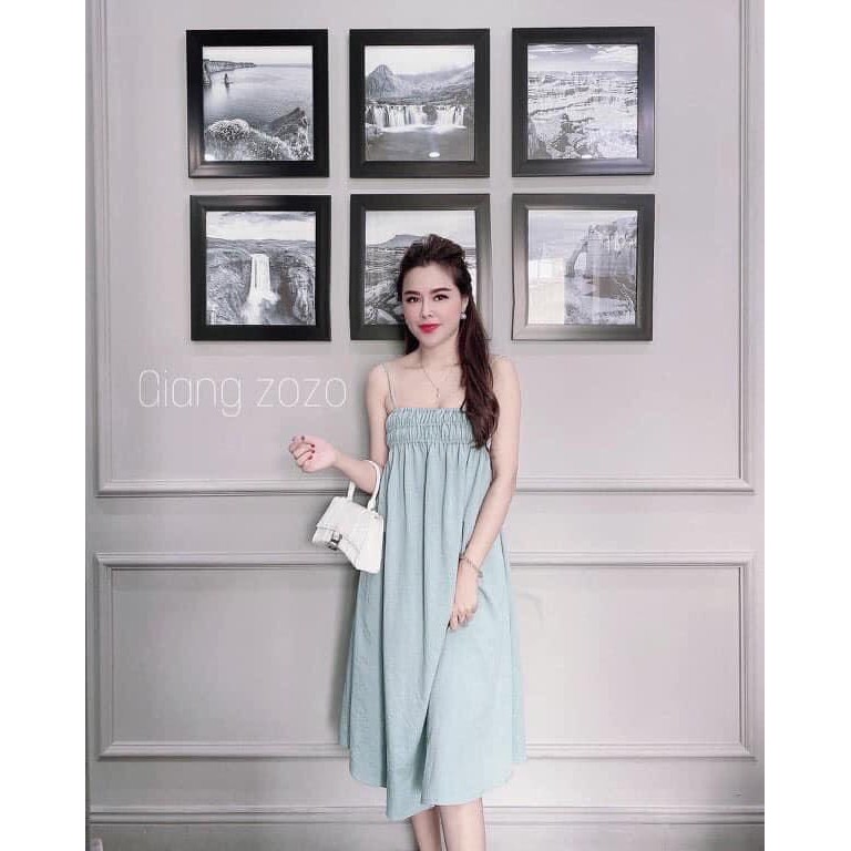 váy 2 dây nhún 3 vòng ngực điệu đà | BigBuy360 - bigbuy360.vn