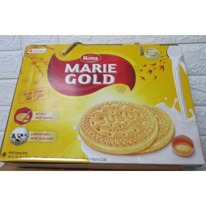 Bánh quy sữa Roma Marie Gold 480g date 8.2022