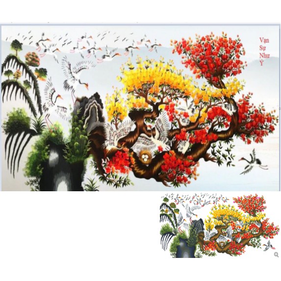 Tranh đính đá Vạn sự như ý
