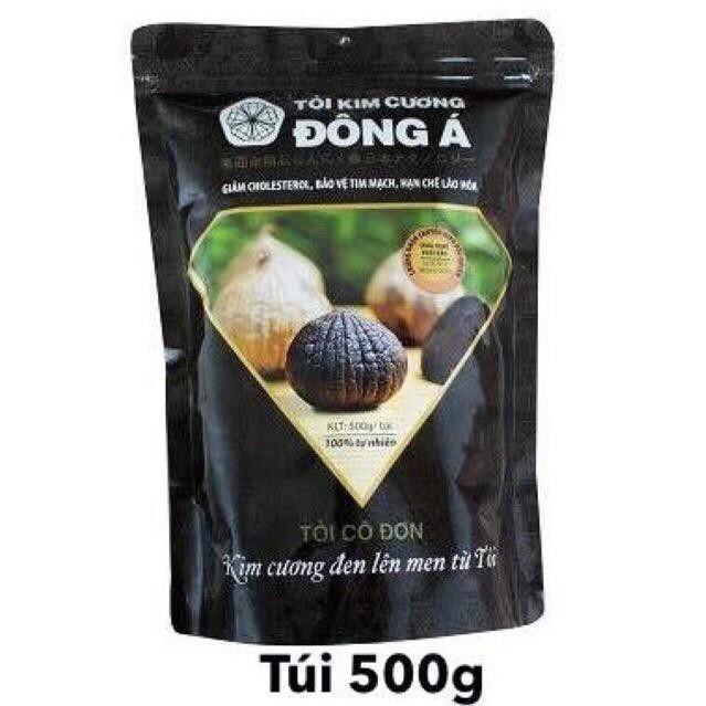 Tỏi đen - Túi 500g - Tỏi kim cương Đông Á