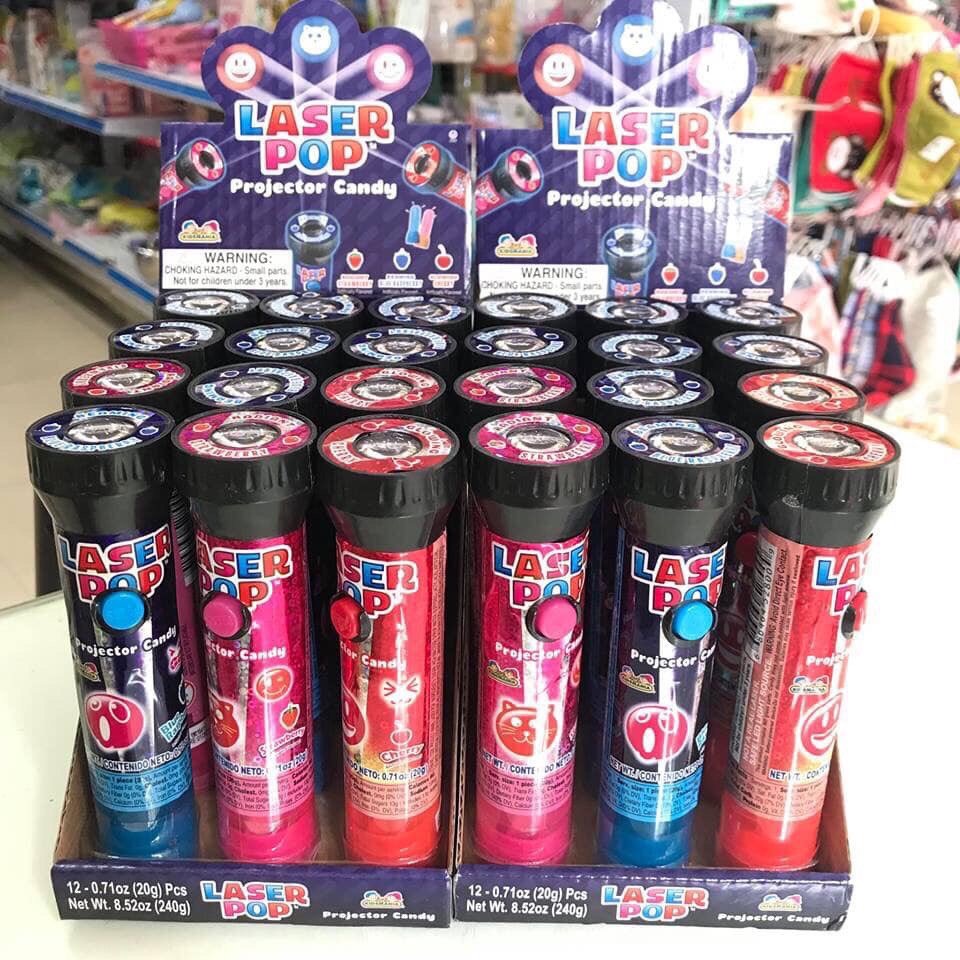 Kẹo đèn pin Laser Pop siêu hot hit ạ