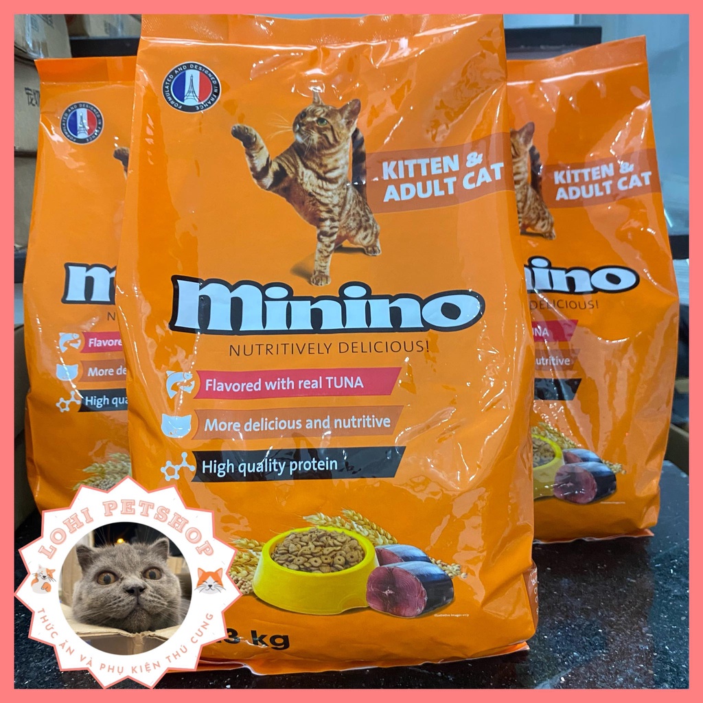 Thức ăn hạt minino tuna cho mèo gói 1.3kg